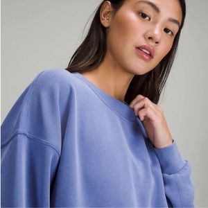 Lululemon Perfectly Oversized Cropped Crew Softstreme Wild Indigo
